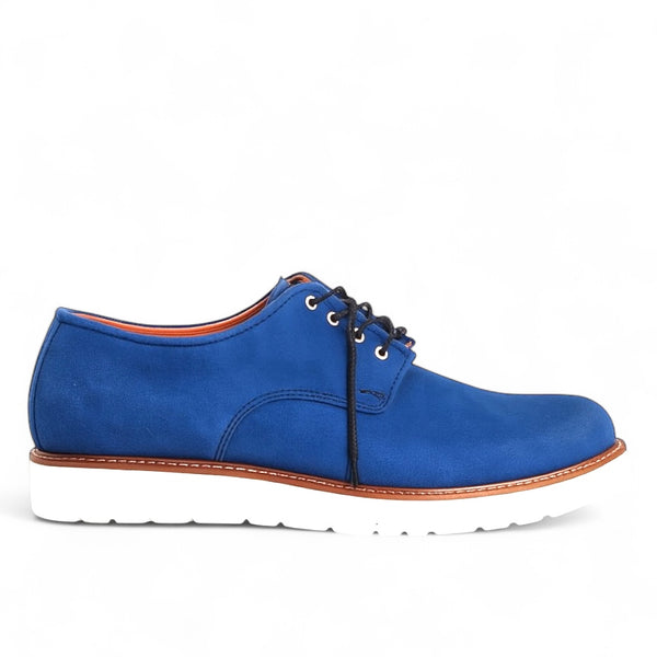 Blue suede oxford